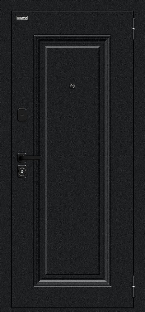 Дверь Сьют МФ/SBlack Букле черное/White Silk BR6204