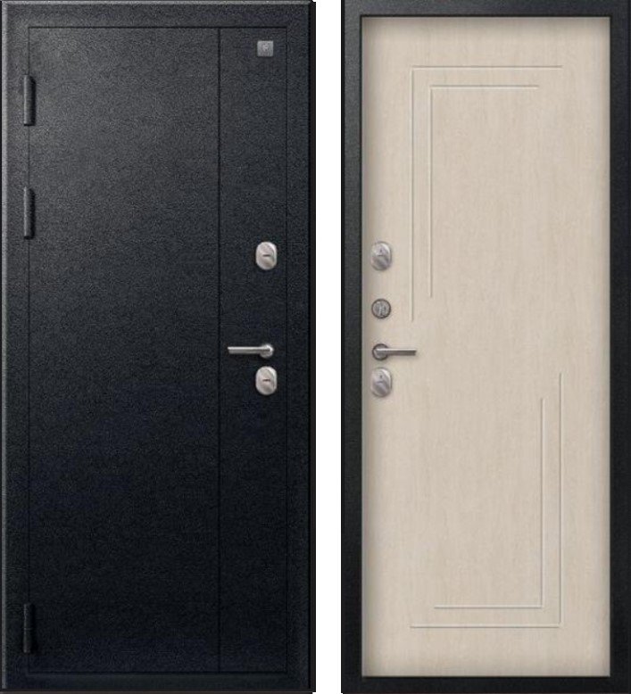 Дверь Термо-100 Черный муар - Седой дуб DIS007365