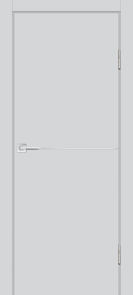 Межкомнатная дверь П-19 ал. молдинг Хром Сапфир матовый