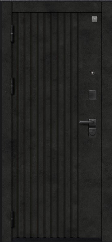 Товар Дверь V-15 Черный муар + Бетон темный - Софт ясень белый DIS007352