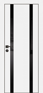 Товар Межкомнатная дверь ПХ-9  черная кромка с 4-х ст. Белый матовый