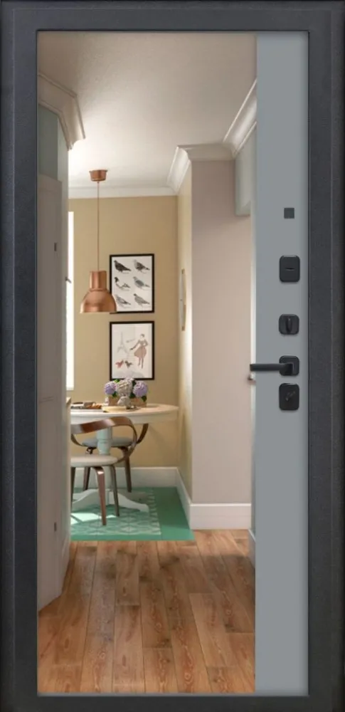 Товар Дверь ДвериПРО Модель 3КЛ-1106 ФЛЗ-23 Веллуто гриджио DPRO228331