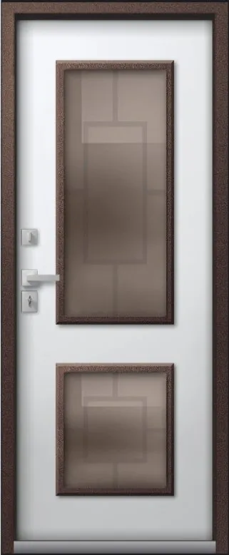 Товар Дверь Термо Premium 1 Шоколадный Муар - Кашемир Белый DIS007382